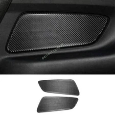 For Ford Mustang 2015-2022 2023 Real Carbon Fiber Rear Door Seat L&R Panel Trim