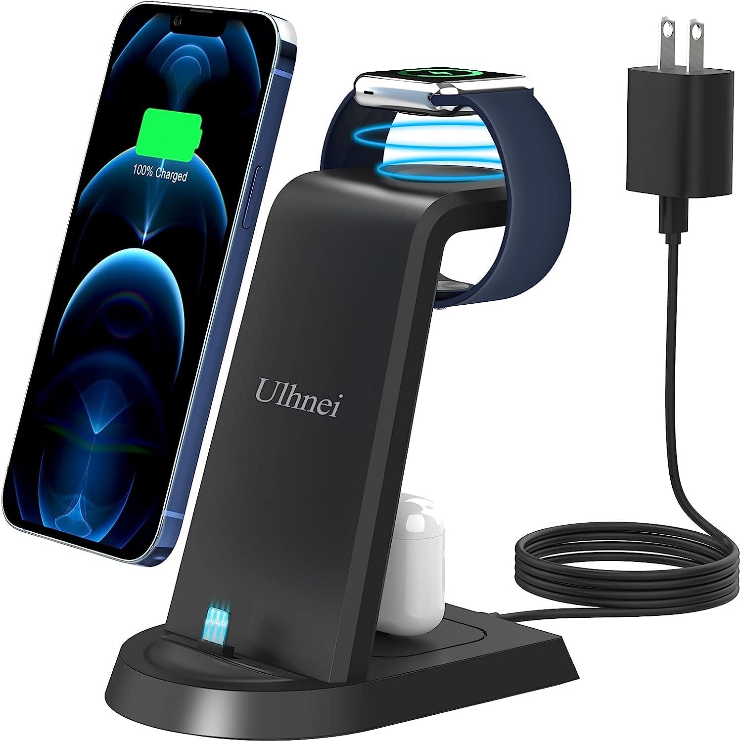 Wireless Charger Dock Charging Station 3 in 1 For Apple Watch iPhone 14 13 12 XS-image