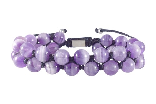 Bracciale Donna A Doppio Strato Con Perle E Pietre Curative – Portafortuna, 19-24 Cm - 3