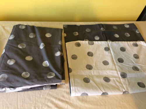 Grey White Spotted Single Bed Set 1 x Pillowcase and Duvet Cover with bag - Afbeelding 1 van 5