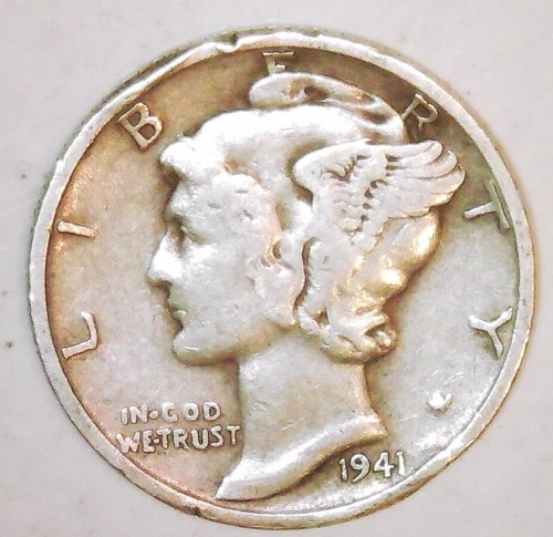1941 S Mercury Dime - 90% Silver -XF/AU - Circulated     ( GD5C)
