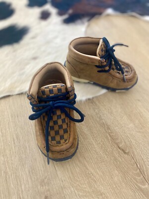 Twister Chukka Boot toddler Shoes Size Navy Brown