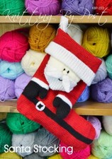 New Knitting Pattern Santa Stocking Knitting by Post Christmas Xmas A5 Leaflet