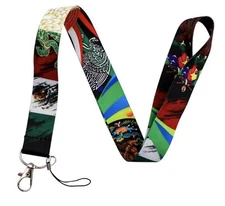 Mexico Mexican National Flag Eagle Snake Colors Green White Red 17.7" Lanyard