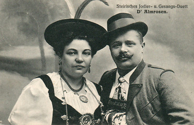 Postcard, Styrian yodelling and vocal duet D'Almrosen 1910, (N)20155