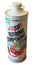 Vintage 1977 Original Turtle Wax Liquid Rubbing Compound 16oz Can - Fast Ship