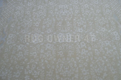 Silk & Wool Handmade Home Decorative Rug 8X10 Hand-Knotted Wool Area Rug 6984 - Picture 4 of 6