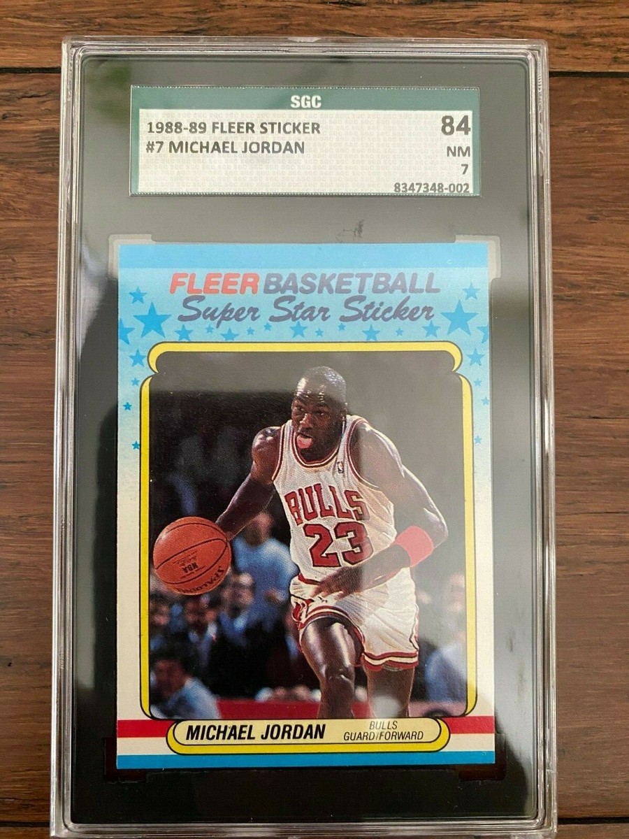 1988 Fleer Sticker Michael Jordan #7 SGC 7 NM - Centered | eBay