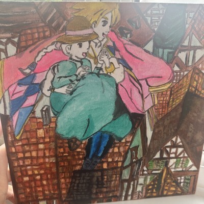 How's Moving Castle handgefertigte Malerei Anime