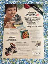 Vintage 1976 Polaroid Pronto SX-70 Print Ad Sears Christmas Gift Ad Ad Only