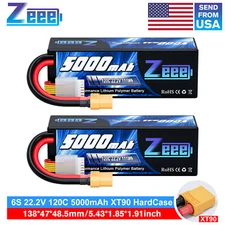 2xZeee 22.2V 120C 5000mAh XT90 6S Lipo Battery for RC Car Truck Heli Plane Drone