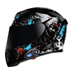 Motorcycle Intercom Helmet With Bluetooth Headset Full Face Motorcycle Helmets