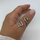 Silver Adjustable Snake Ri 925 Sterling Silver Band & Handmade Ring Allsize-B-24