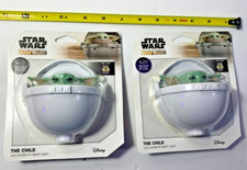 Star Wars Mandalorian The Child Baby Yoda LED Night Light Auto On Off lot of 2