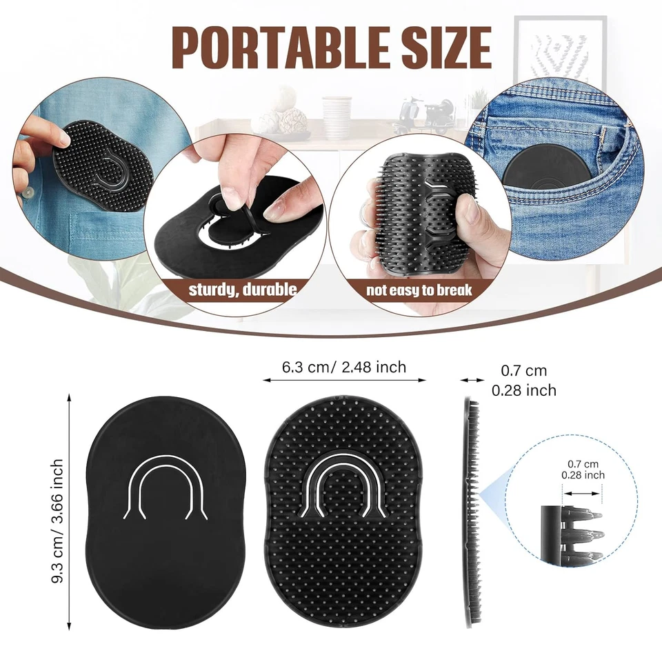 Boao 12 Packs Men'S Hand Combs with Portable Soft Scalp Massage Brush for Hair, - Image 2 of 4