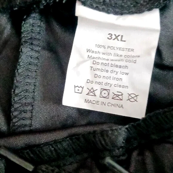 Pantalones cortos deportivos de secado rápido para hombre talla 3X grandes negros Foto 3 de 4