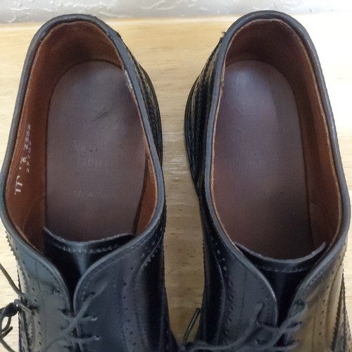 Allen Edmonds Mcallister Oxford Dress Shoes Mens 11A Black Wingtip Brogue 6205 - Picture 17 of 23