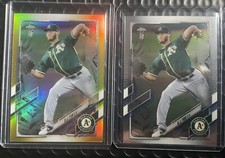 🔥#11 /50🔥AJ Puk #90 2021 Topps Chrome Ben Baller Edition Gold Refractor + Base
