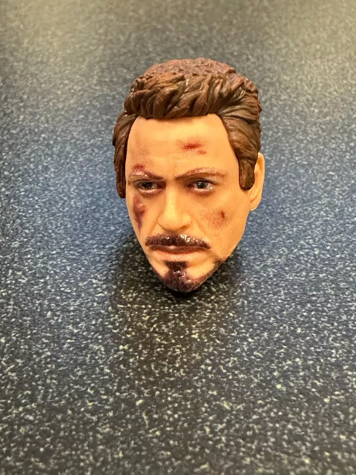 Marvel Legends 6" Scale Iron Man Mark 85 (Infinity) Tony Stark (HEAD ONLY) HURT - Image 2 of 4