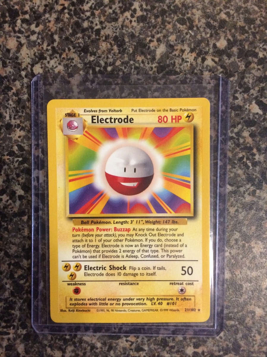 ELECTRODE 1999 POKEMON NON HOLO 21/102 NEVER PLAYED/NM! | eBay ELECTRODE 1999 POKEMON NON HOLO 21/102 NEVER PLAYED/NM! | eBay