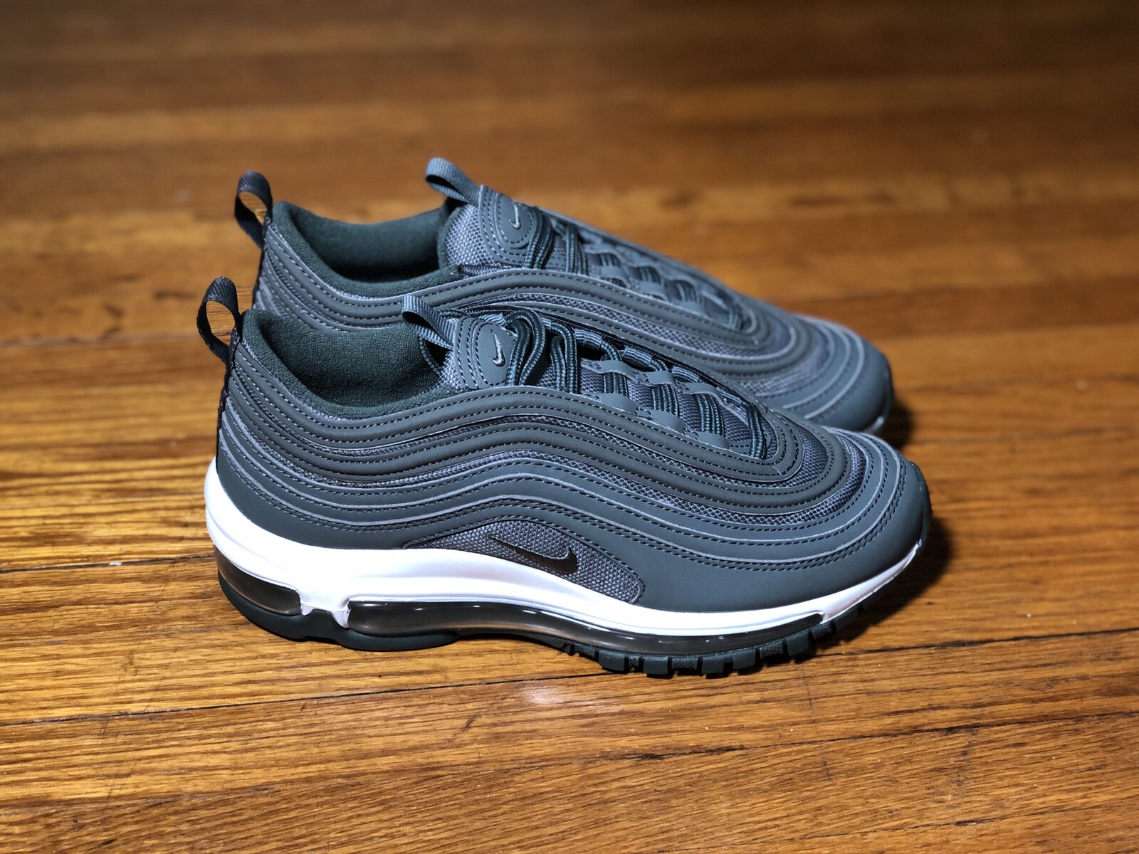 green black and white air max 97