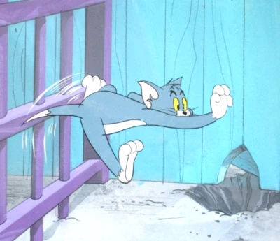 1980 TOM JERRY BACKGROUND Filmation ORIGINAL PRODUCTION drawing CEL - Image 1 of 3