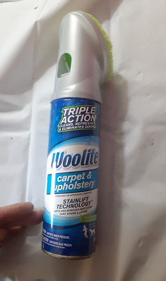 Woolite Carpet & Upholstery Triple Action Foam Cleaner Stain Remover 12 oz *OPEN