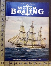 1955 CHARLES ROEN SAIL SHIP COVER JOHNSON SEA HORSE OUTBOARD ENGINE AD FC2745*