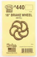 Kadee HO scale  440  Metal Brake Wheel 18" Diameter  6x Package  New