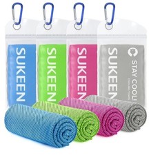 Cooling Towel Sukeen 4 Pack 40"x12" Ice Towel Soft Breathable Chilly Towel