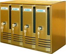 Cassetta Postale Grande Bronzo Condominio a 6 Posti con Chiave C6