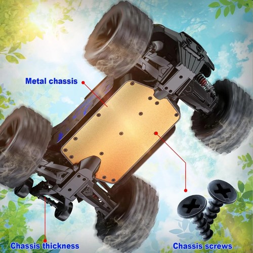 Coches de radiocontrol sin escobillas 1/14 para adultos rápidos 60+ mph, camiones de radiocontrol 4x4 todoterreno - Imagen 14 de 15