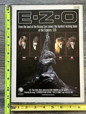 EZO Ad Advert Vinyl Cassette Kiss Gene Simmons Producer UK 1987 Vintage Kiss