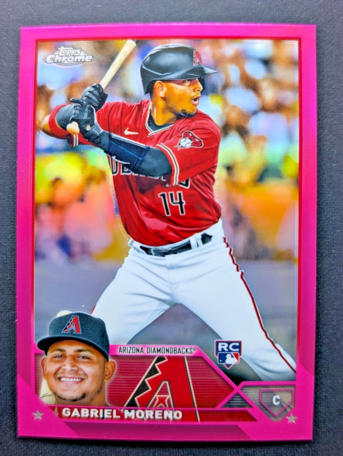 Gabriel Moreno 💕 2023 Topps Chrome Pink Refractor Rookie Rc #189 Arizona Dbacks