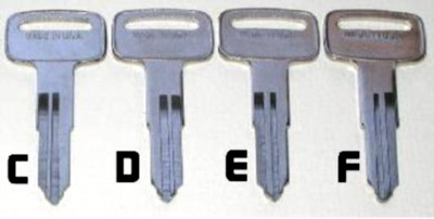 (2) Kawasaki ATV KFX  50/80/100 Key Cut to Your Key Code C/D/E/F32010-79897