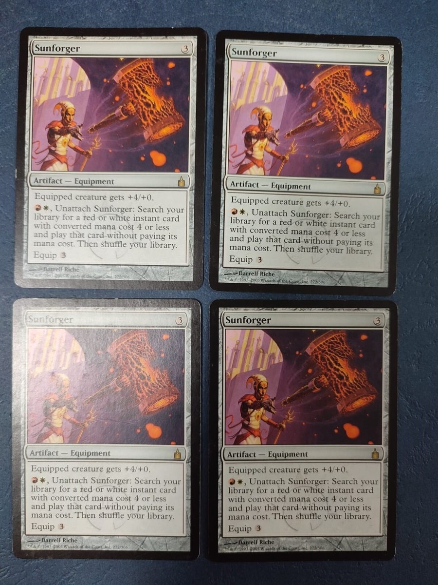 MTG 4X RAVNICA SUNFORGER MAGIC THE GATHERING RARE ARTIFACT ENGLISH CARD MTG 4X RAVNICA SUNFORGER MAGIC THE GATHERING RARE ARTIFACT ENGLISH CARD