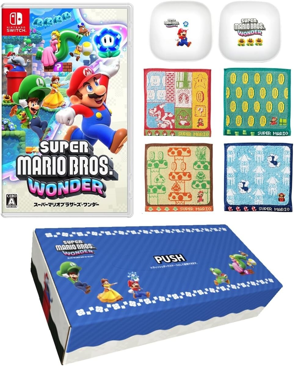 Nintendo Switch Super Mario Bros. Wonder Japan w/face towel plate