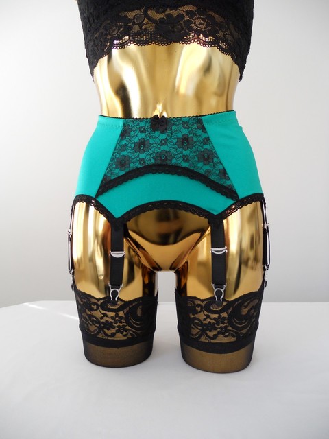 green suspender belt