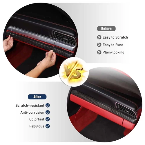 Real Carbon Fiber Interior Trim Cover Kit For Porsche 718 Boxster Cayman 981 982 - Bild 7 von 9