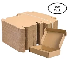 100 5x3x1 Cardboard Boxes Shipping Box Brown Mailing Packing Corrugated Paper