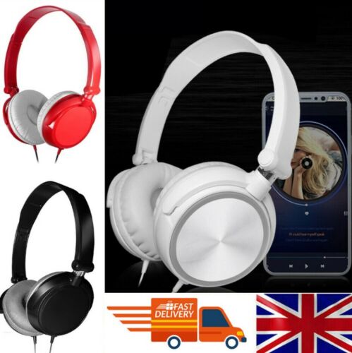 Przewodowy bas HiFi Stereo Słuchawki Słuchawki Zestaw słuchawkowy Over Ear do iPhone Samsung LG - Zdjęcie 1 z 15