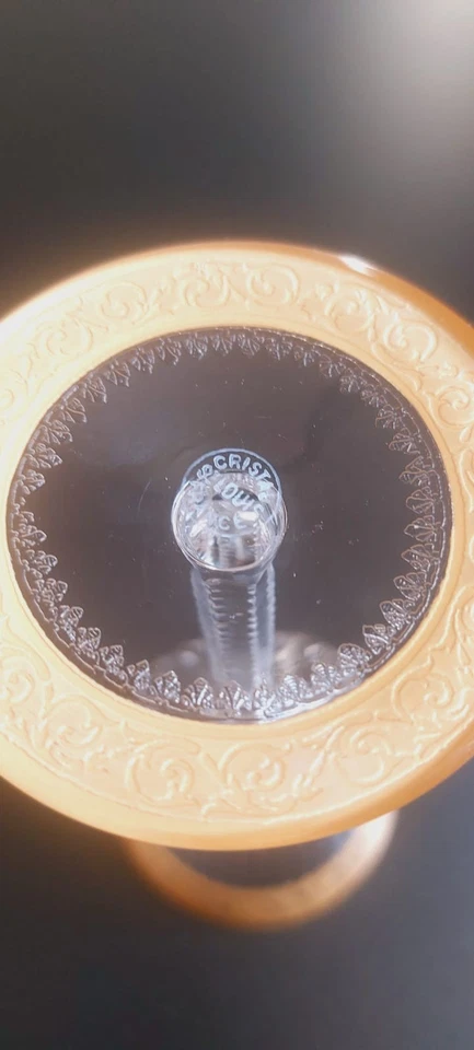 Calice liquore Mod. THISTLE oro, cristallo di Saint Louis. Verre modèle Thistle. - Immagine 2 di 4