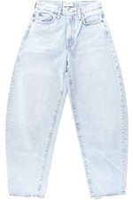 AGOLDE BLUE HIGH RISE BARREL LEG JEANS W24 UK 6