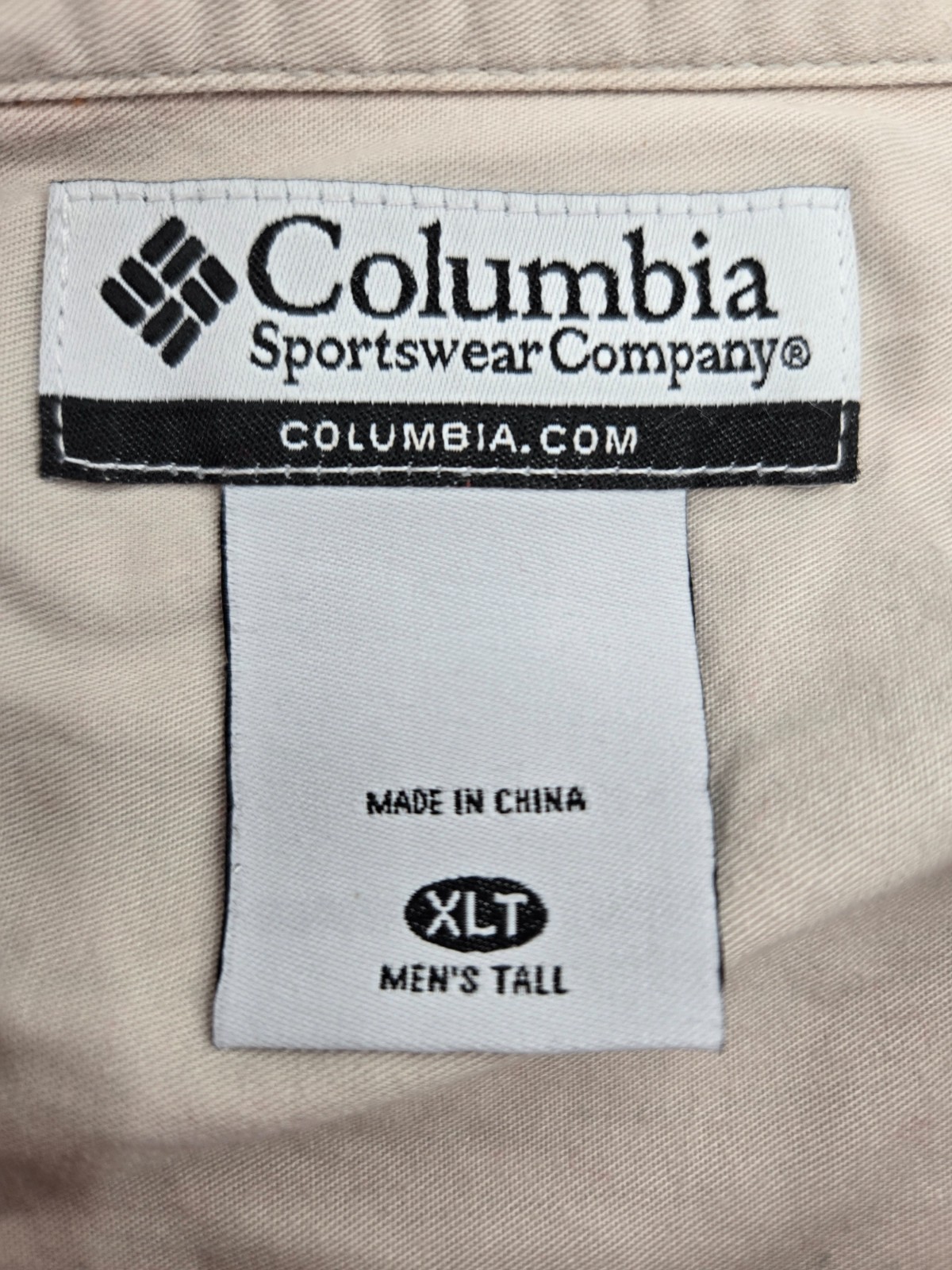 Columbia Shirt XLT TALL Orange Plaid Outdoor Pocket Long Sleeve Casual Men *