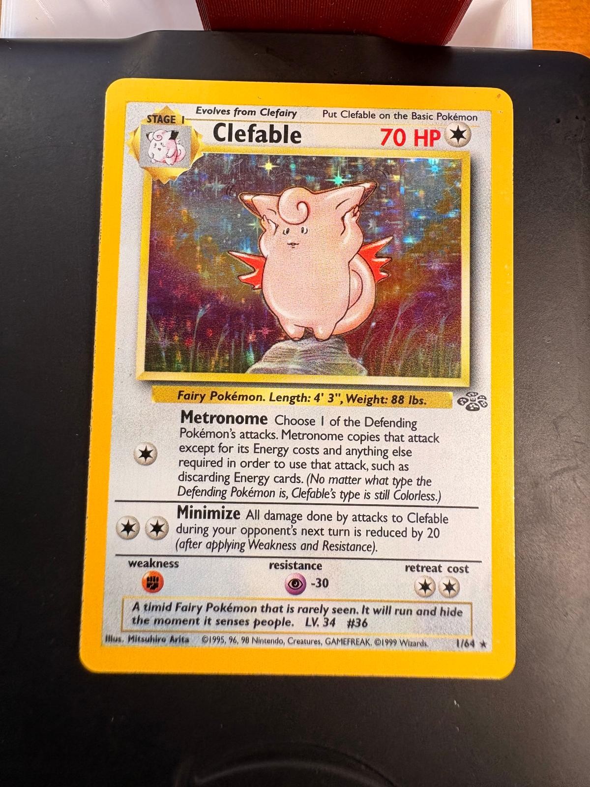 Clefable 1/64 Jungle Pokemon Unlimited Holo - MP