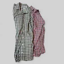 Men s Plaid Nick Graham Set Of -2 Everywhere Shirts Button Down Modern Fit S/P