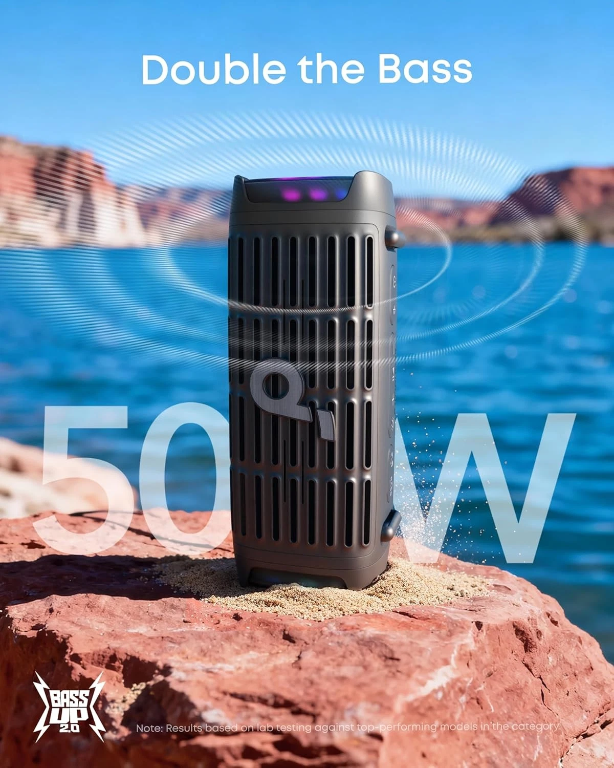 Soundcore Boom 3i by Anker, Compact Outdoor Speaker, IP68 Waterproof, Floating Playback, Saltwater-Resistant, BassUp 2.0, 50W Portable Speaker, Bluetooth 5.3, 16H, TWS, Kayak/Fishing/Camping - Thumbnail 3
