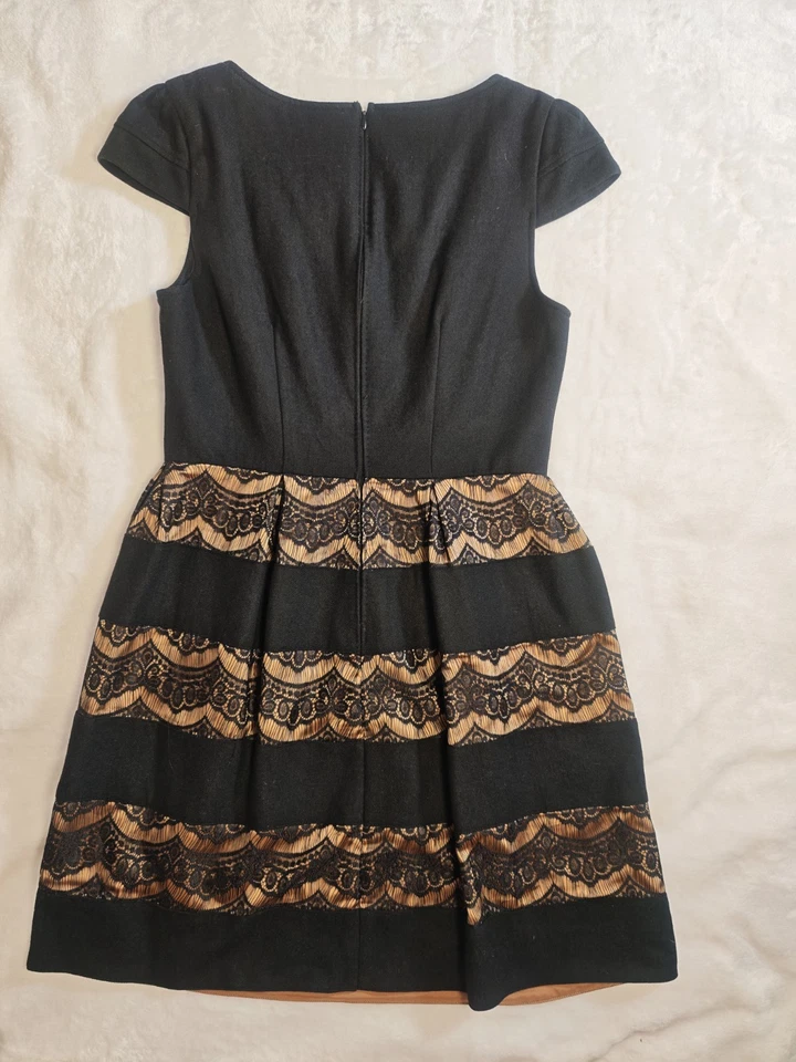 Darling London Women's Black And Gold Dress Size M - Imagen 2 de 4