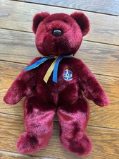 Ty Beanie Buddies Buckingham Bear 2000 Burgundy Excellent Condition