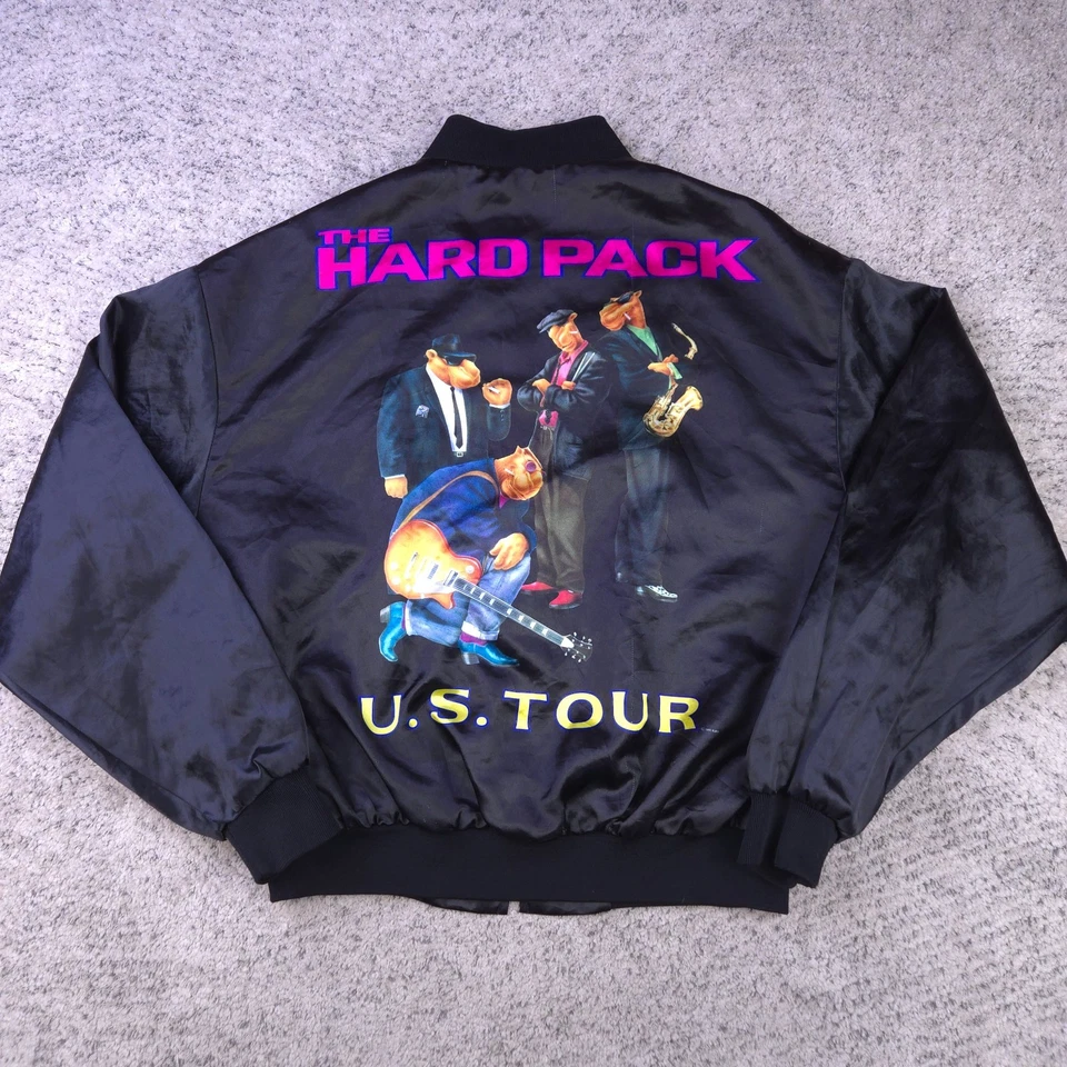 VTG Joe Camel Jacket Mens Large Hard Pack Tour Bomber Swingster Cigarettes Satin - Image 3 of 4